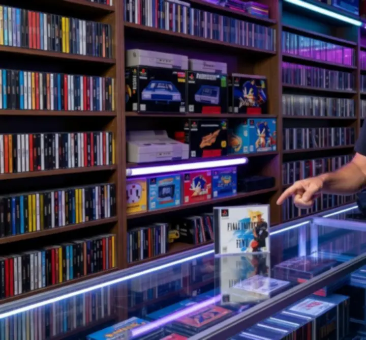Ekspert ZAGRY STAGE przeglądający kolekcję gier retro