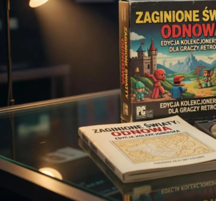 Zbliżenie na pudełkowe wydanie gry PC na płycie CD